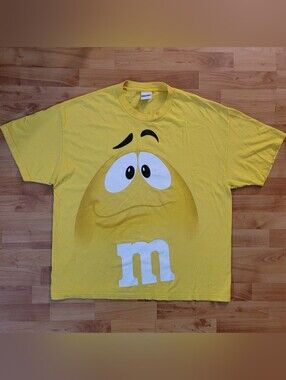 Yellow M&M's Big Head Graphic T-Shirt Retro 2XL
